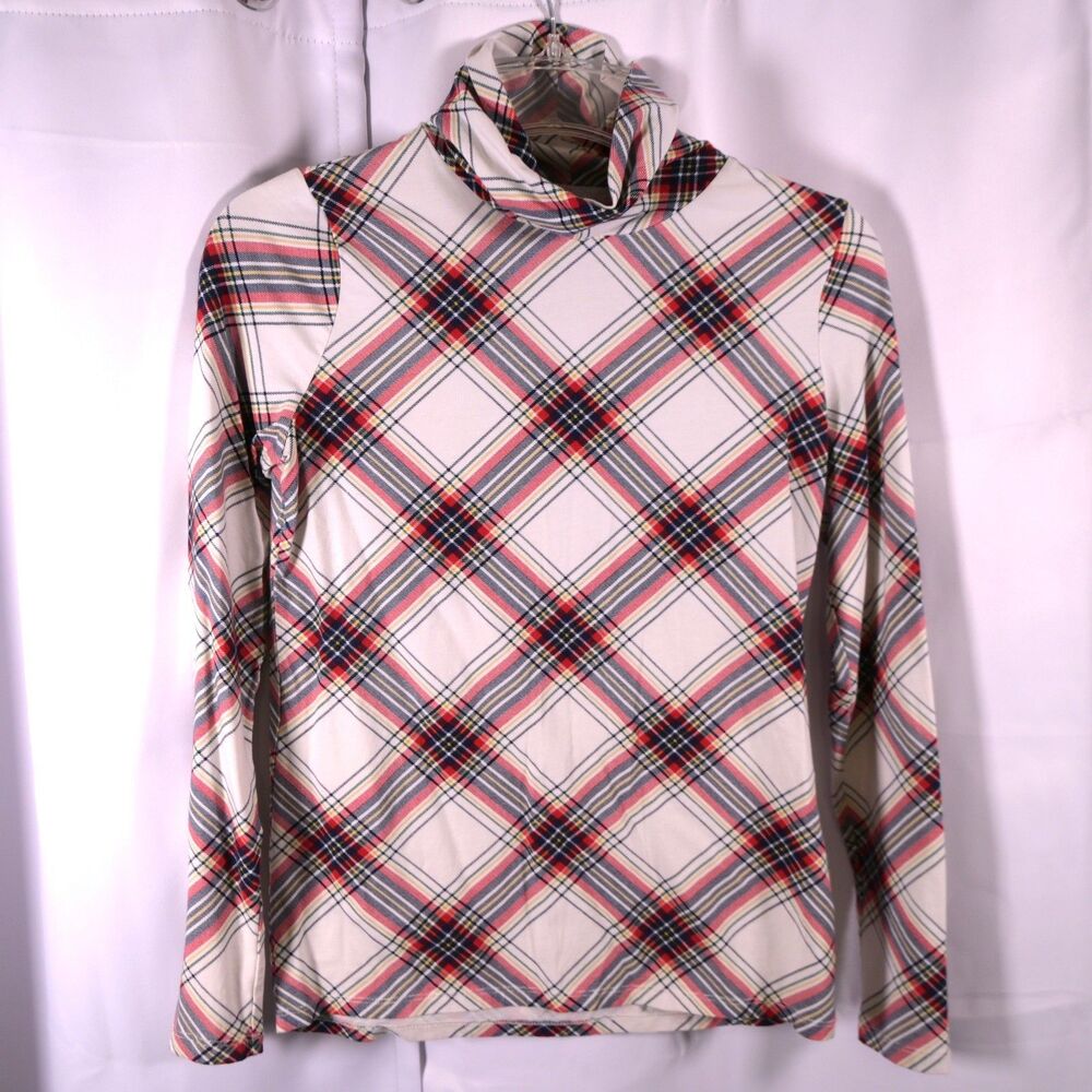 Talbots White Cotton Stretch Long Sleeve Turtleneck Women's‎ XS